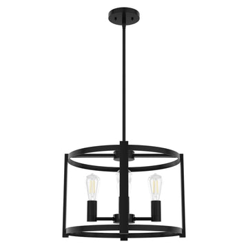 Astwood 4 Light Chandelier 18 Inch Lighting Hunter Matte Black 