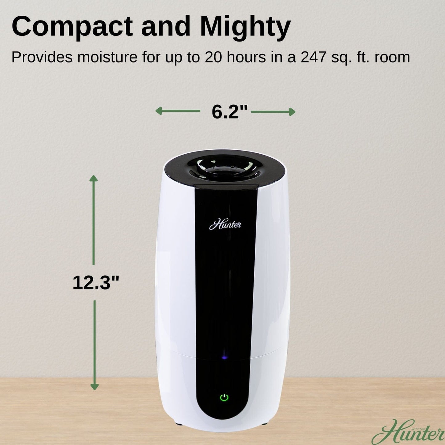 HHU425 Hunter Aspire 0.7 Gal Ultrasonic Cool Mist Humidifier Humidifier Hunter Pure Air 