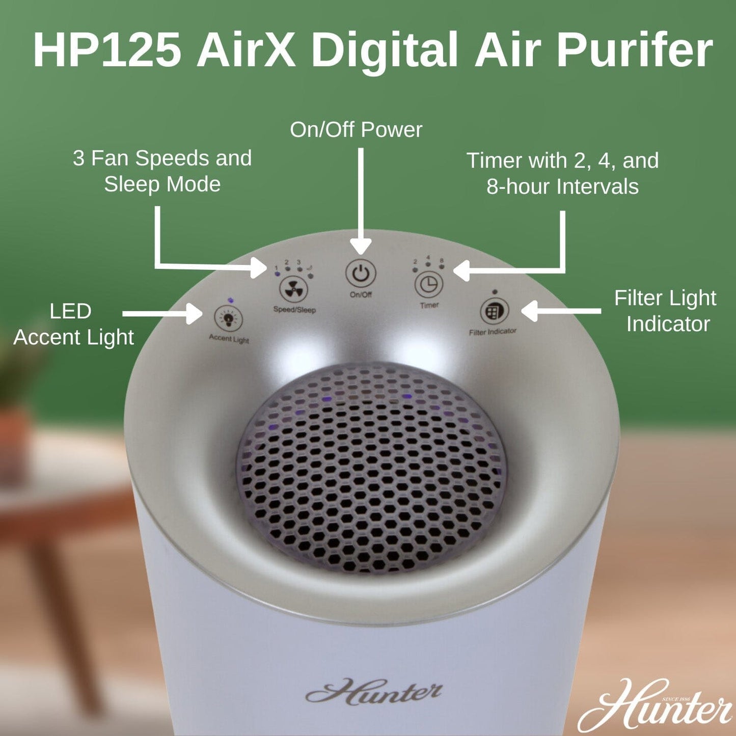 HP125 AirX Digital Air Purifier Air Purifier Hunter Pure Air 