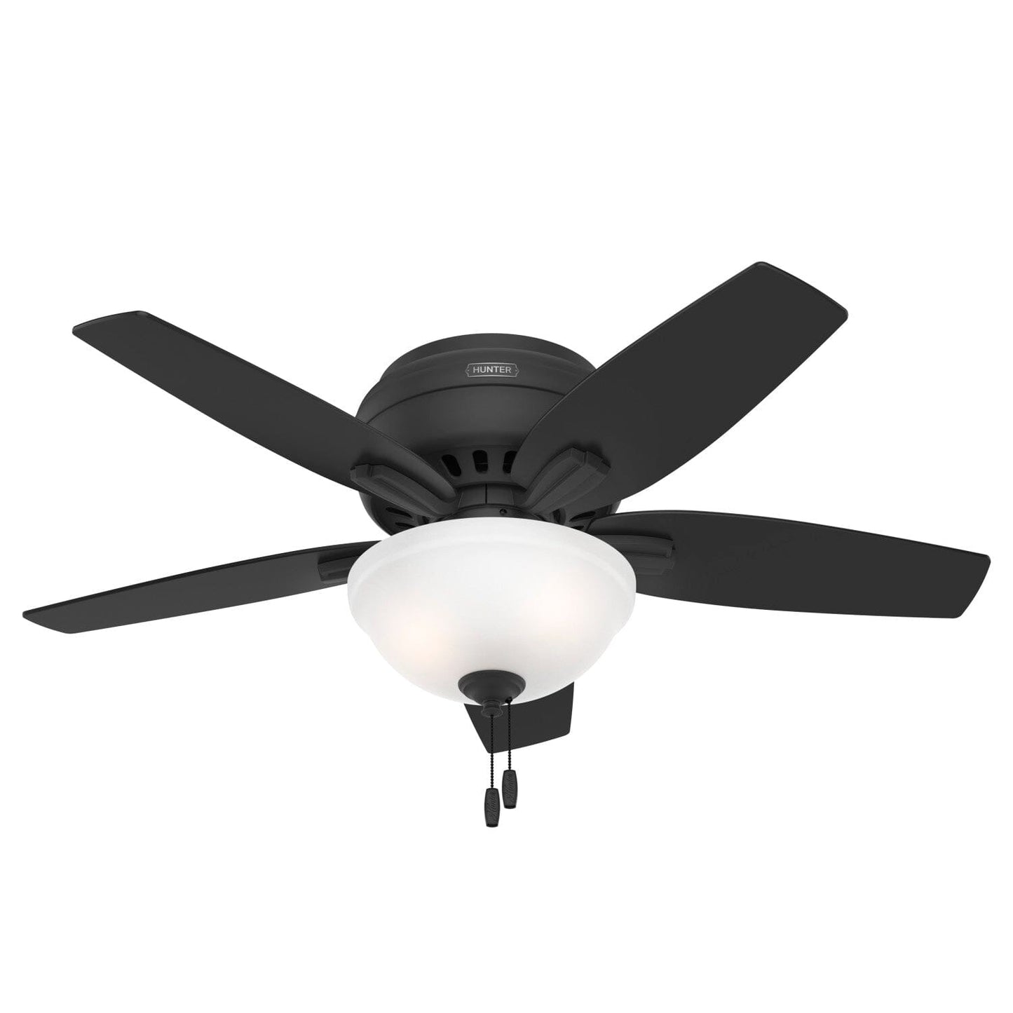 Newsome Low Profile with Light 42 inch Ceiling Fans Hunter Matte Black - Dark Gray Oak 