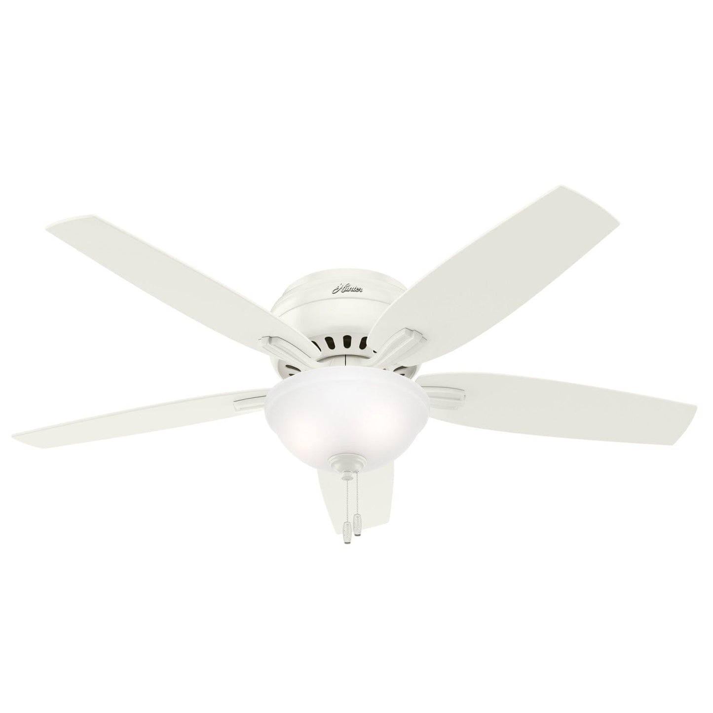 Newsome Low Profile with Light 52 inch Ceiling Fans Hunter Fresh White - Fresh White 