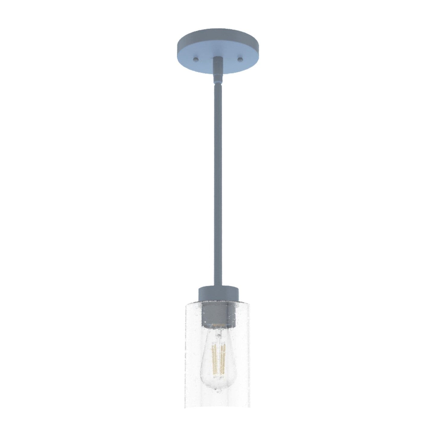 1 Light Hartland Mini Pendant Lighting Hunter Indigo Blue - Seeded 