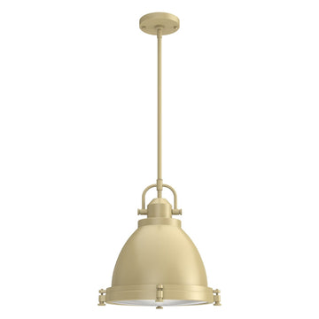 2 Light Bridgemoor Pendant Lighting Hunter Modern Brass - Clear Holophane 