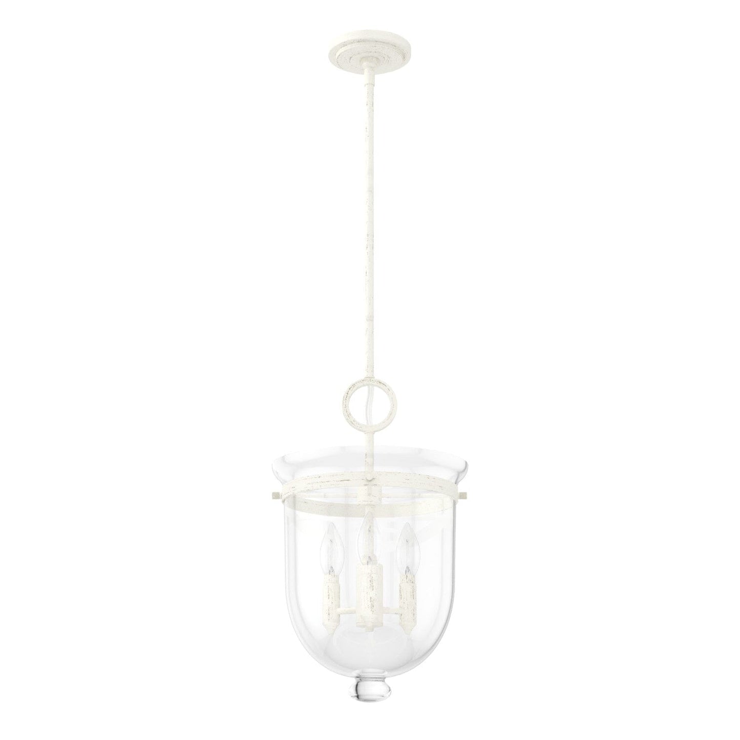 3 Light Belltown Light Pendant Lighting Hunter Rustic White - Clear 