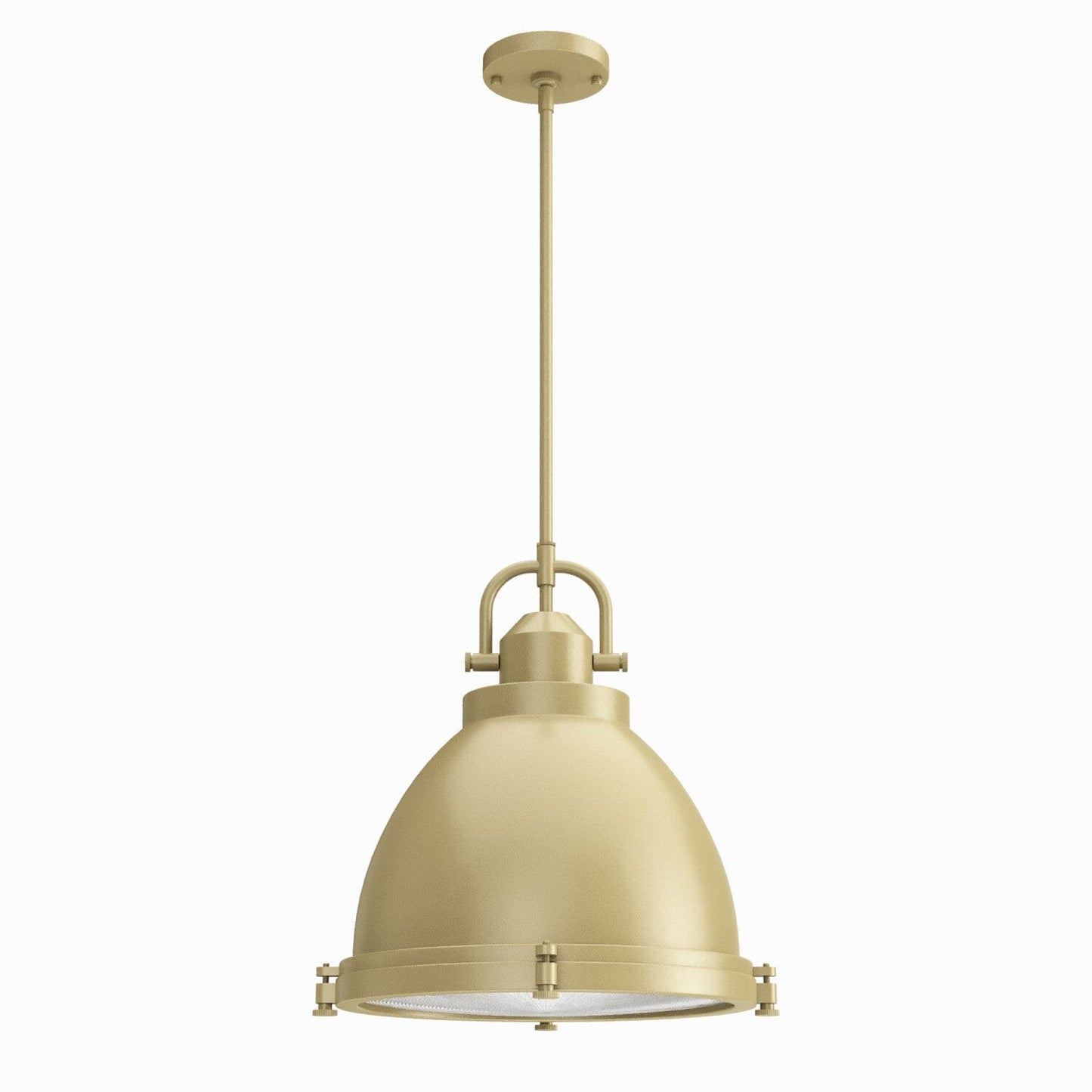 3 Light Bridgemoor Pendant Lighting Hunter Modern Brass - Clear Holophane 