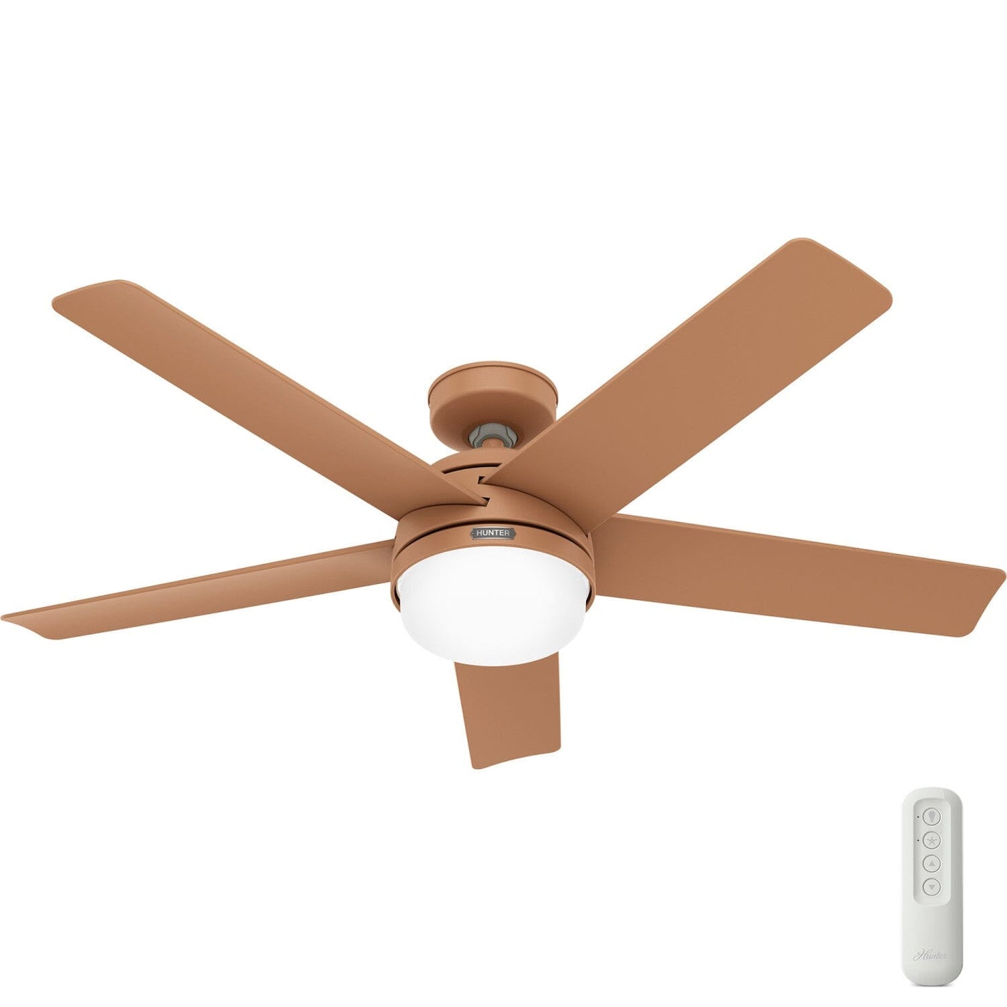 Yuma with LED Light and Remote Control 52 inch Ceiling Fans Hunter Terracotta - Terracotta 