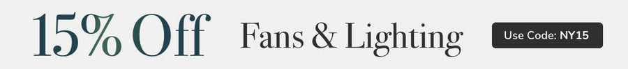 15% Off Fans & Lighting. Use Code: NY15.