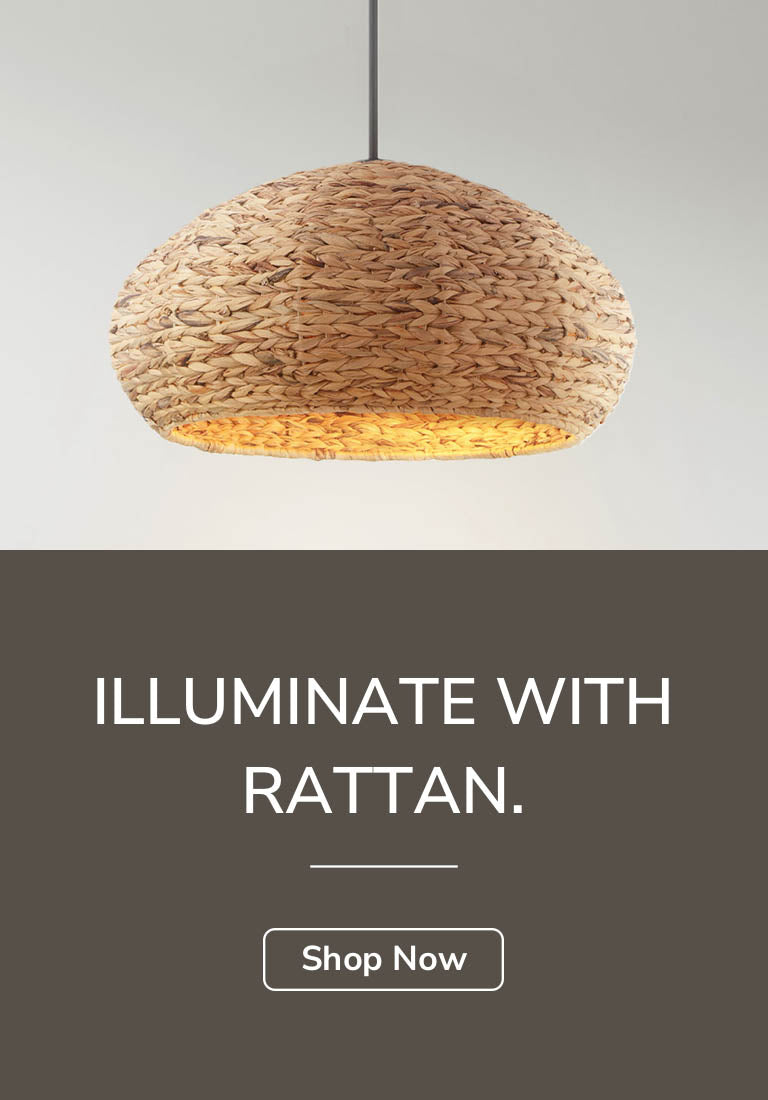 Illuminate with Rattan. Shop Now.