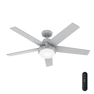 Aerodyne Indoor Smart Fan with LED Light 52 inch with Remote Ceiling Fans Hunter Dove Grey - Dove Grey 