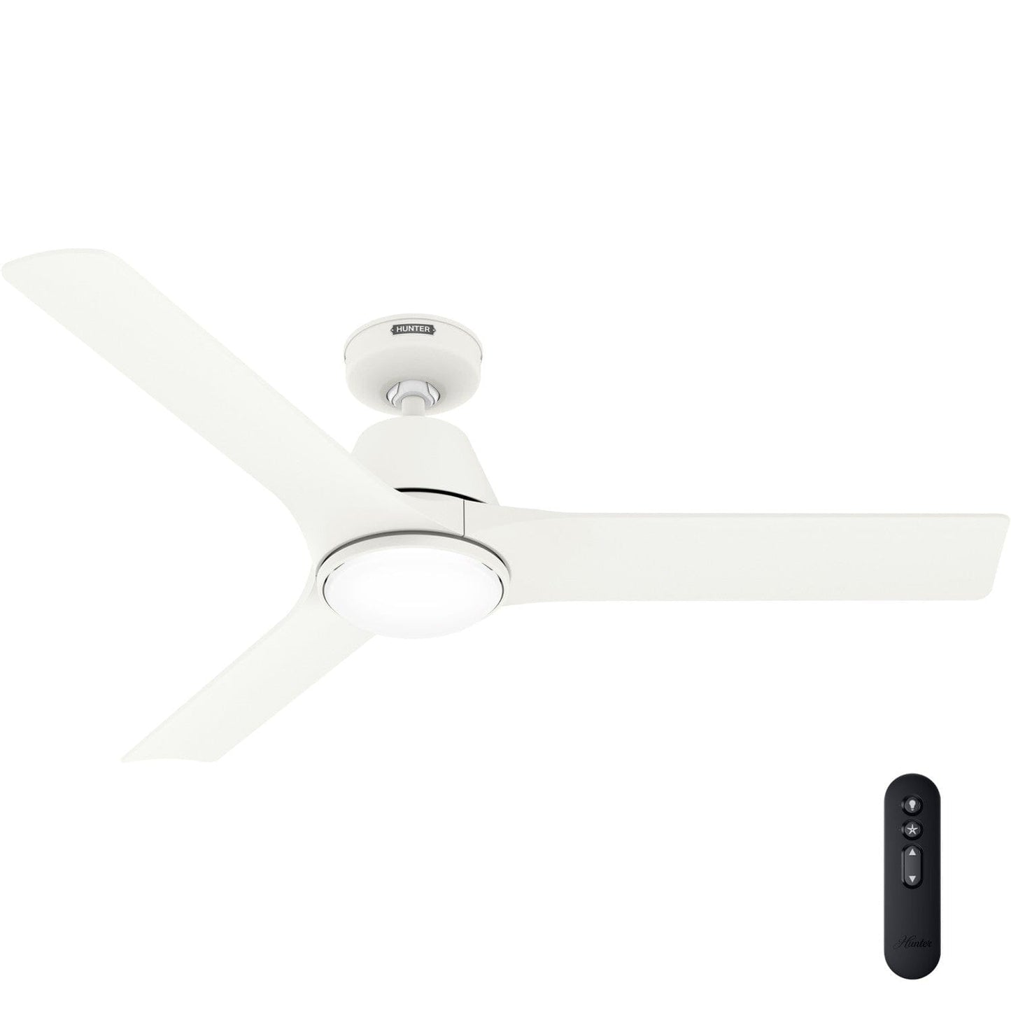 Aeronaut Outdoor Smart Fan with LED Light 52 inch with Remote Ceiling Fans Hunter Matte White - Matte White 