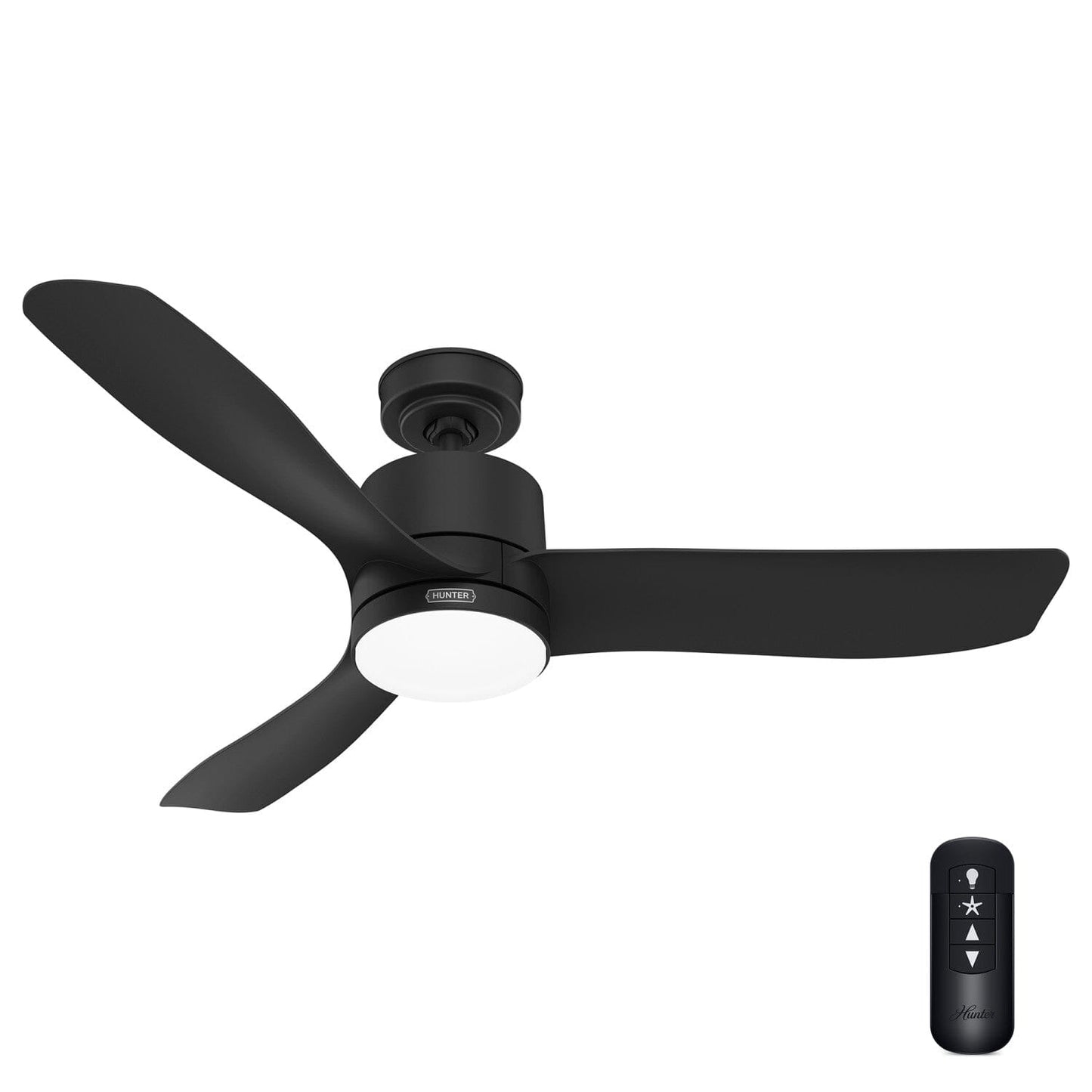 Bolsa with LED Light 52 inch Ceiling Fans Hunter Matte Black - Matte Black 