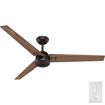 Cassius Outdoor ENERGY STAR 60 inch Ceiling Fans Hunter Premier Bronze - Fire Polished Wood 