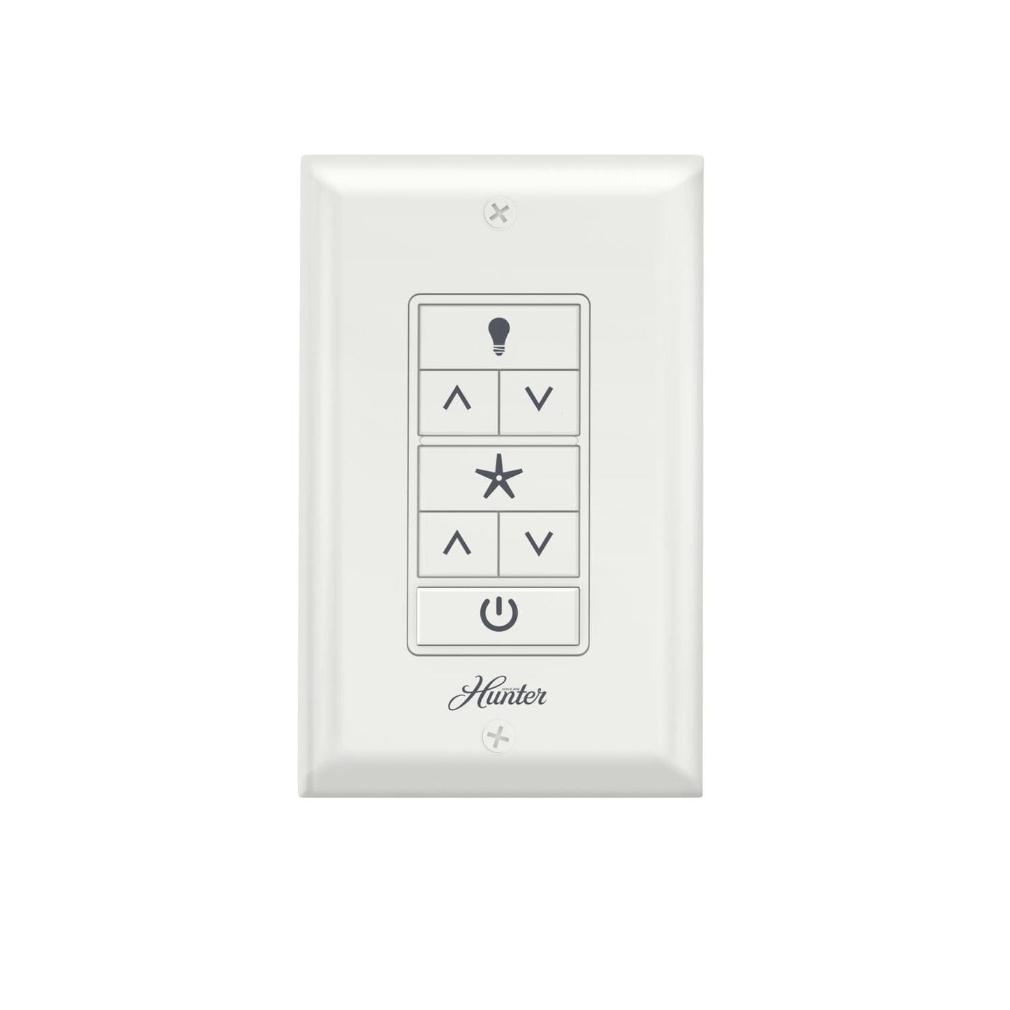 Universal Fan-Light Wall Control (Receiver Not Included) - 99815 Ceiling Fan Accessories Hunter White 