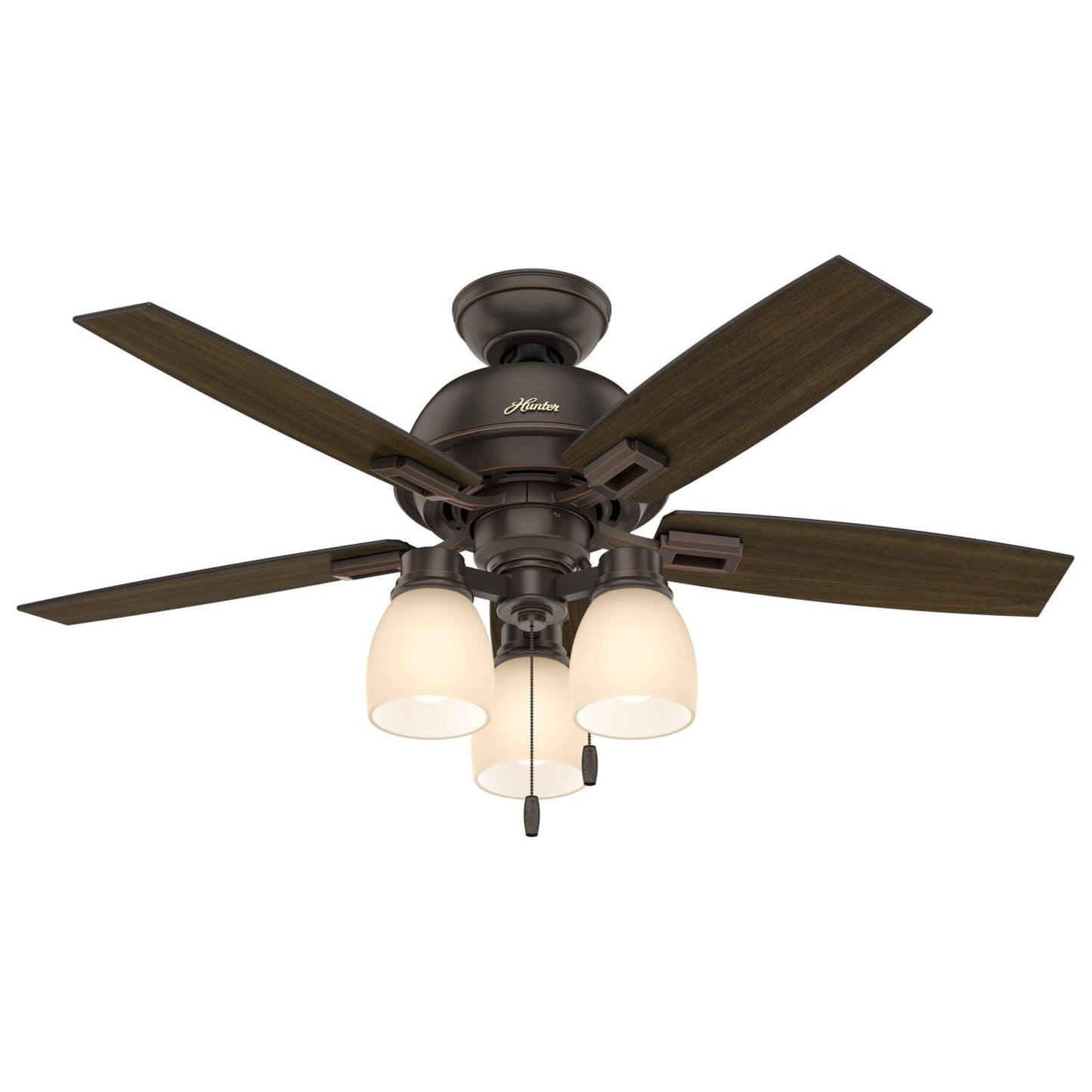 Donegan with 3 Lights 44 inch Ceiling Fans Hunter Onyx Bengal - Dark Walnut 