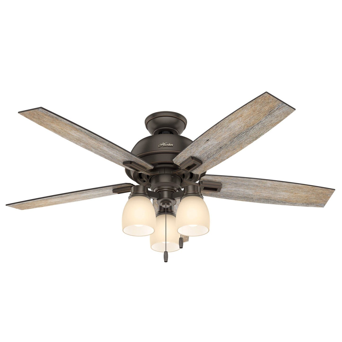 Donegan with 3 Lights 52 inch Ceiling Fans Hunter Onyx Bengal - Dark Walnut 