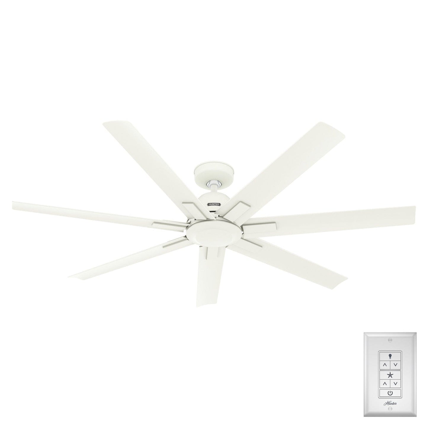 Downtown Outdoor ENERGY STAR 60 inch Ceiling Fans Hunter Matte White - Matte White 