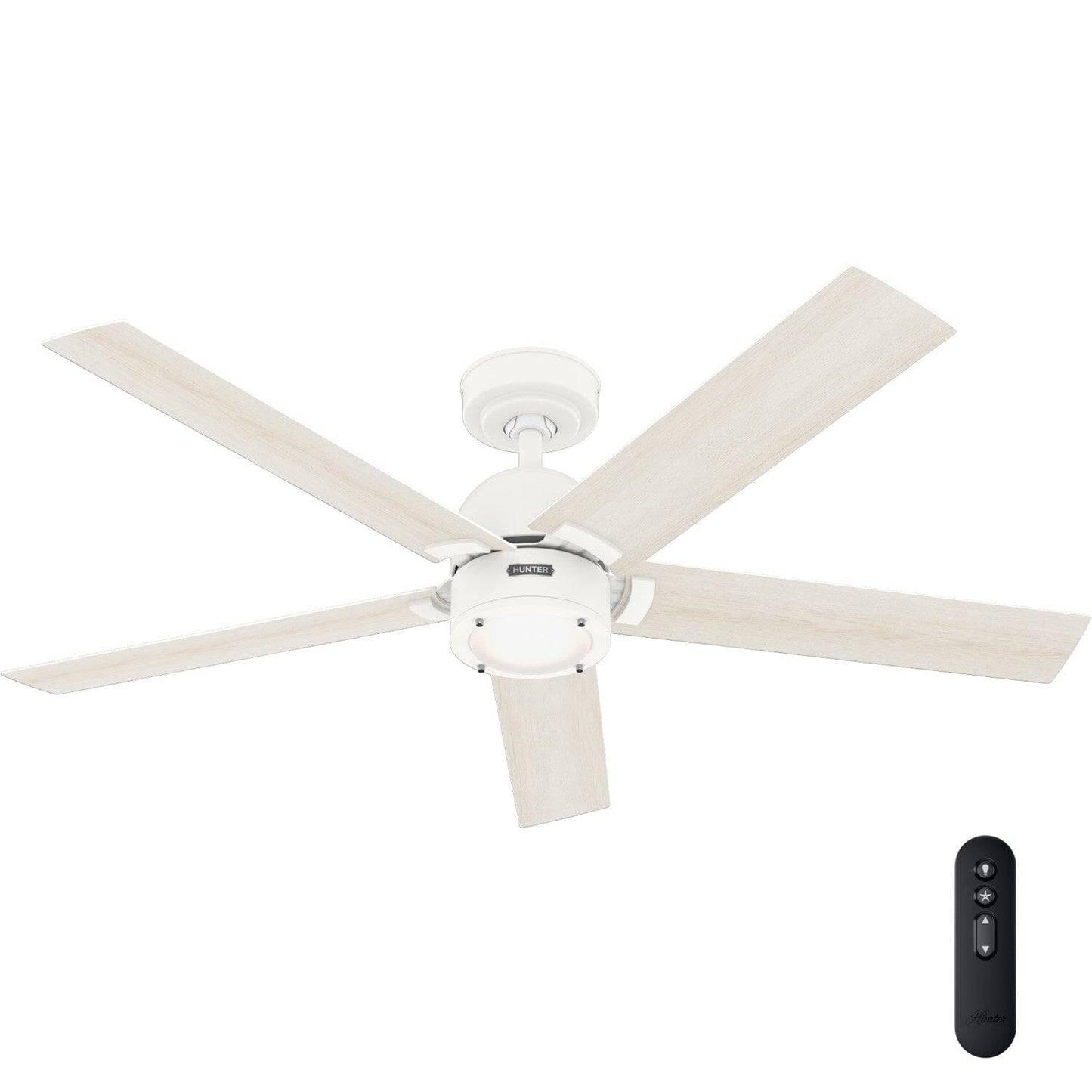 Erling ENERGY STAR with LED Light 52 inch Ceiling Fans Hunter Fresh White - Bleached Alder 