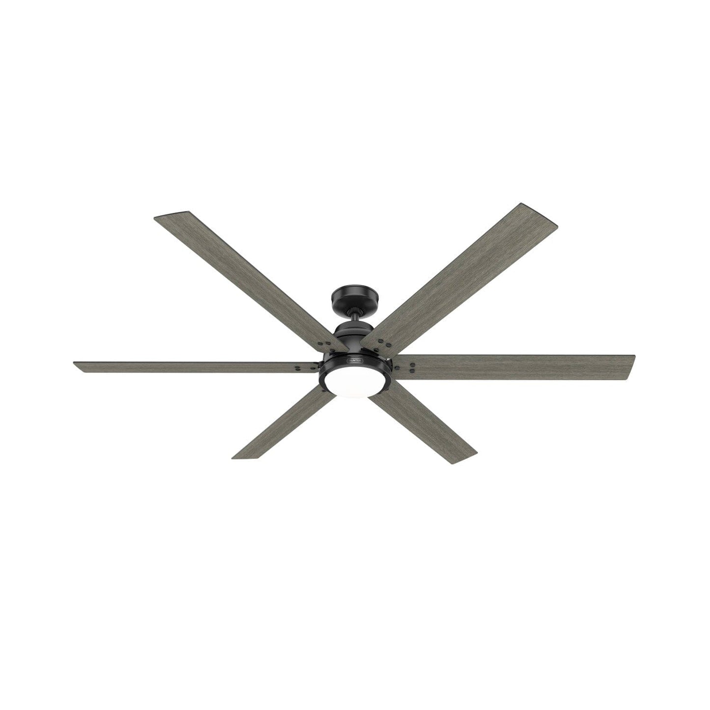 Gravity Indoor Smart Fan ENERGY STAR with LED light 72 inch with Remote Ceiling Fans Hunter Matte Black - Dark Gray Oak 