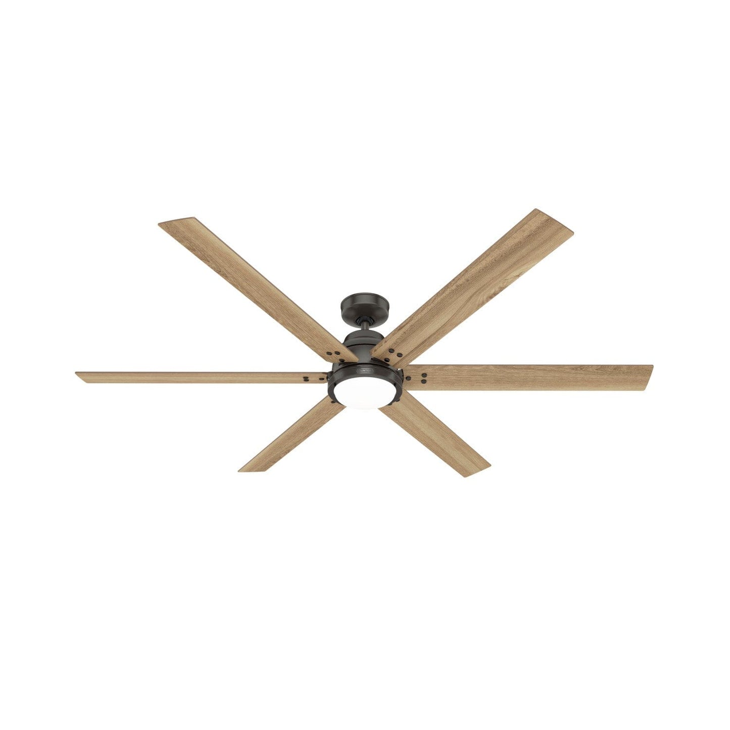 Gravity Indoor Smart Fan ENERGY STAR with LED light 72 inch with Remote Ceiling Fans Hunter Noble Bronze - Golden Maple 