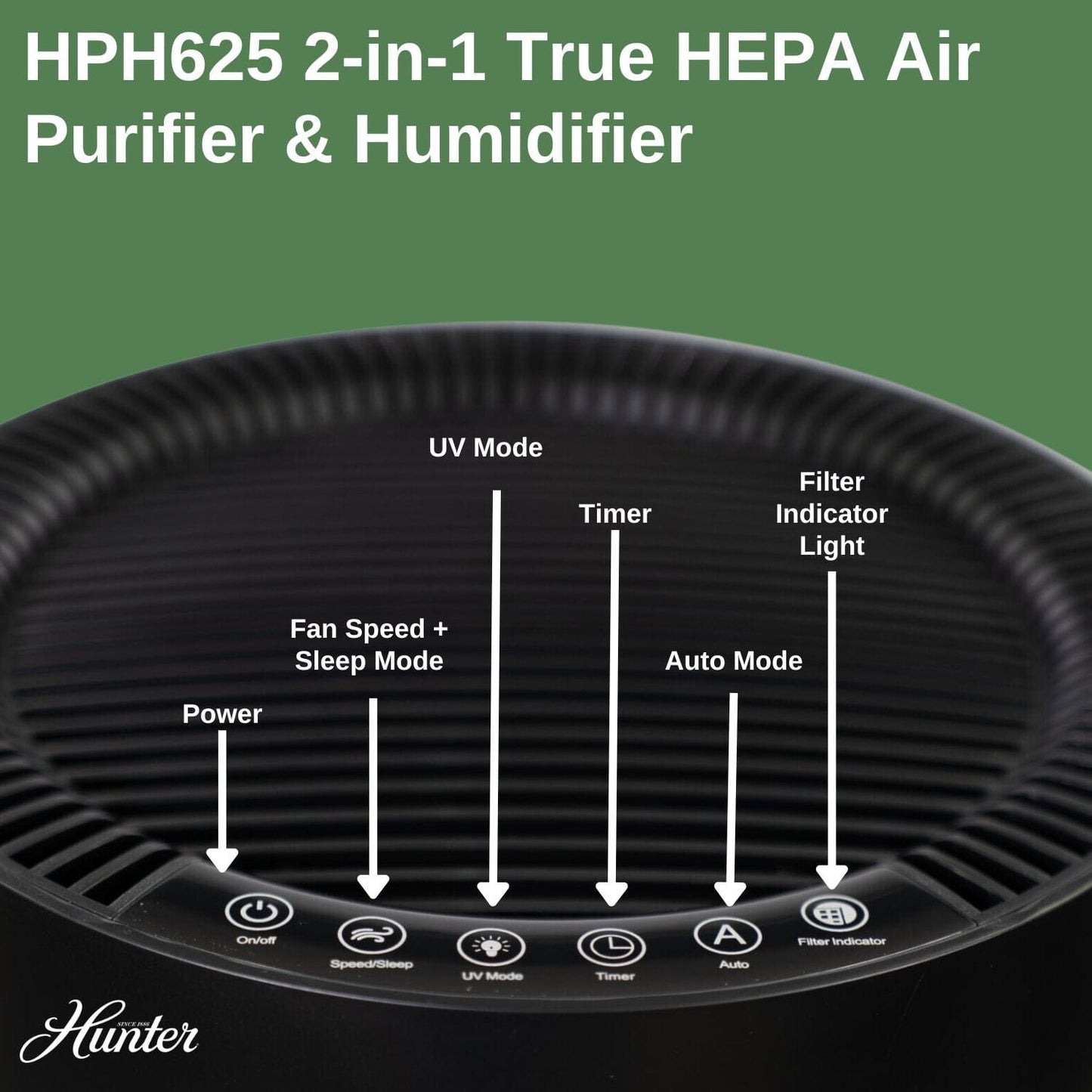 HPH625 2-in-1 True HEPA Air Purifier & Humidifier Service Parts Hunter Pure Air 