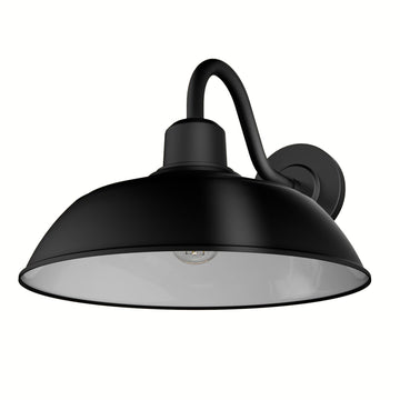 Mill Valley Outdoor WeatherMax 1 Light 14 Inch Medium Wall Light Lighting Hunter Matte Black - White 