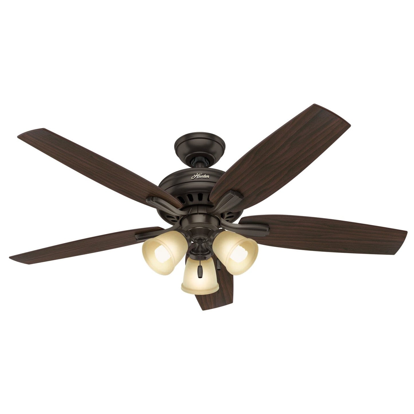 Newsome with 3 Lights 52 inch Ceiling Fans Hunter Premier Bronze - Roasted Walnut 