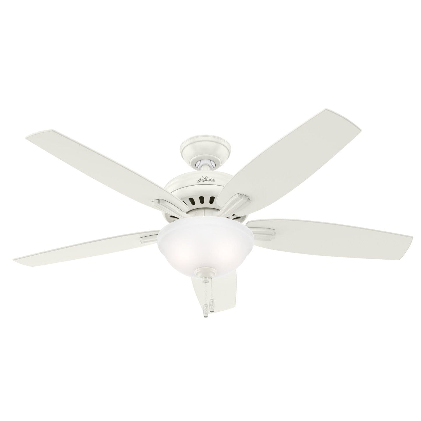 Newsome with Light 52 inch Ceiling Fans Hunter Fresh White - Fresh White 