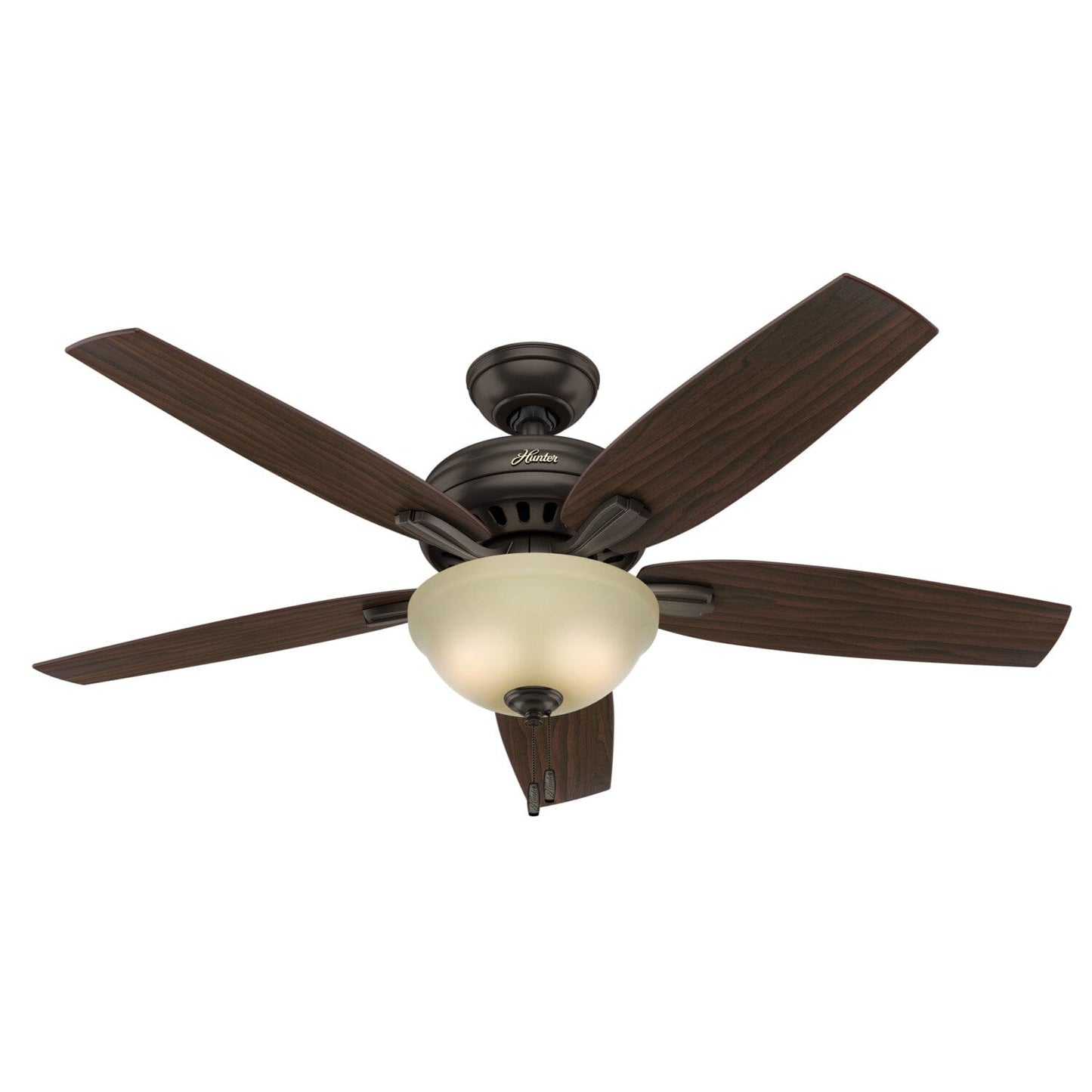 Newsome with Light 52 inch Ceiling Fans Hunter Premier Bronze - Roasted Walnut 