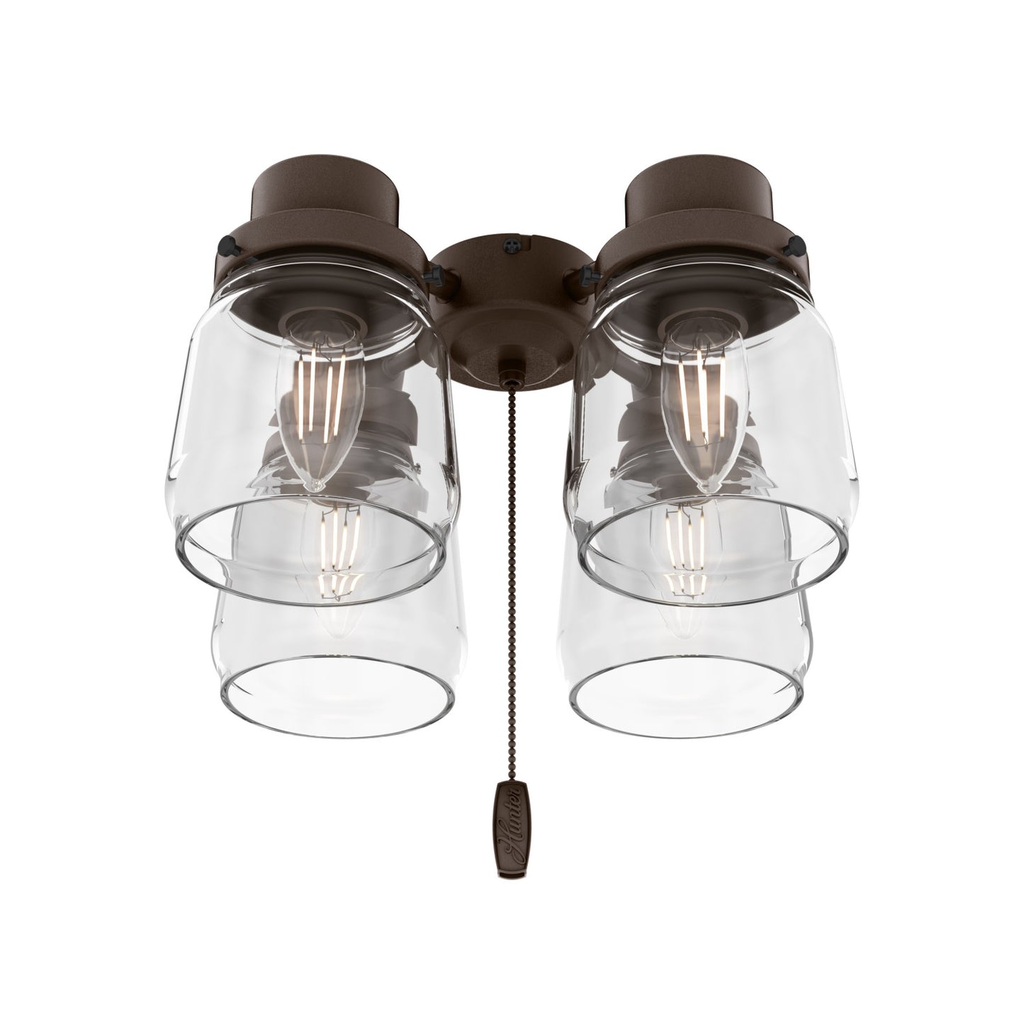 Original 4 Light Accessory Fitter and Glass, Chestnut Brown - 99385