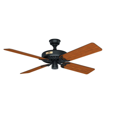 Outdoor Original 52 inch Ceiling Fans Hunter Matte Black - Walnut 