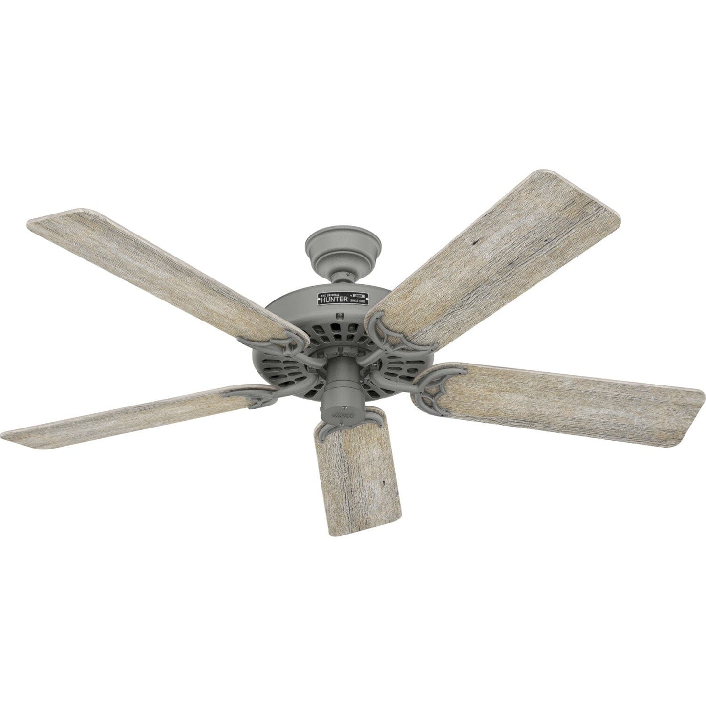 Outdoor Original 52 inch Ceiling Fans Hunter Matte Silver - Barnwood 