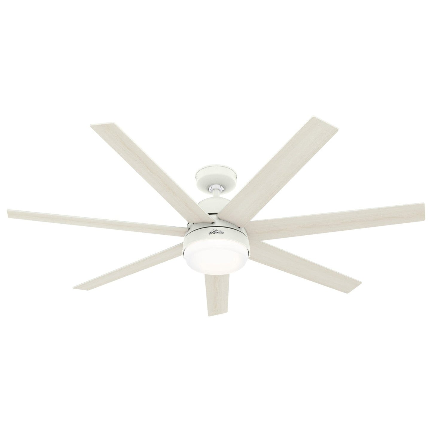 Phenomenon Indoor Smart Fan ENERGY STAR with LED Light 60 inch with Wall Control Ceiling Fans Hunter Matte White - Bleached Alder 