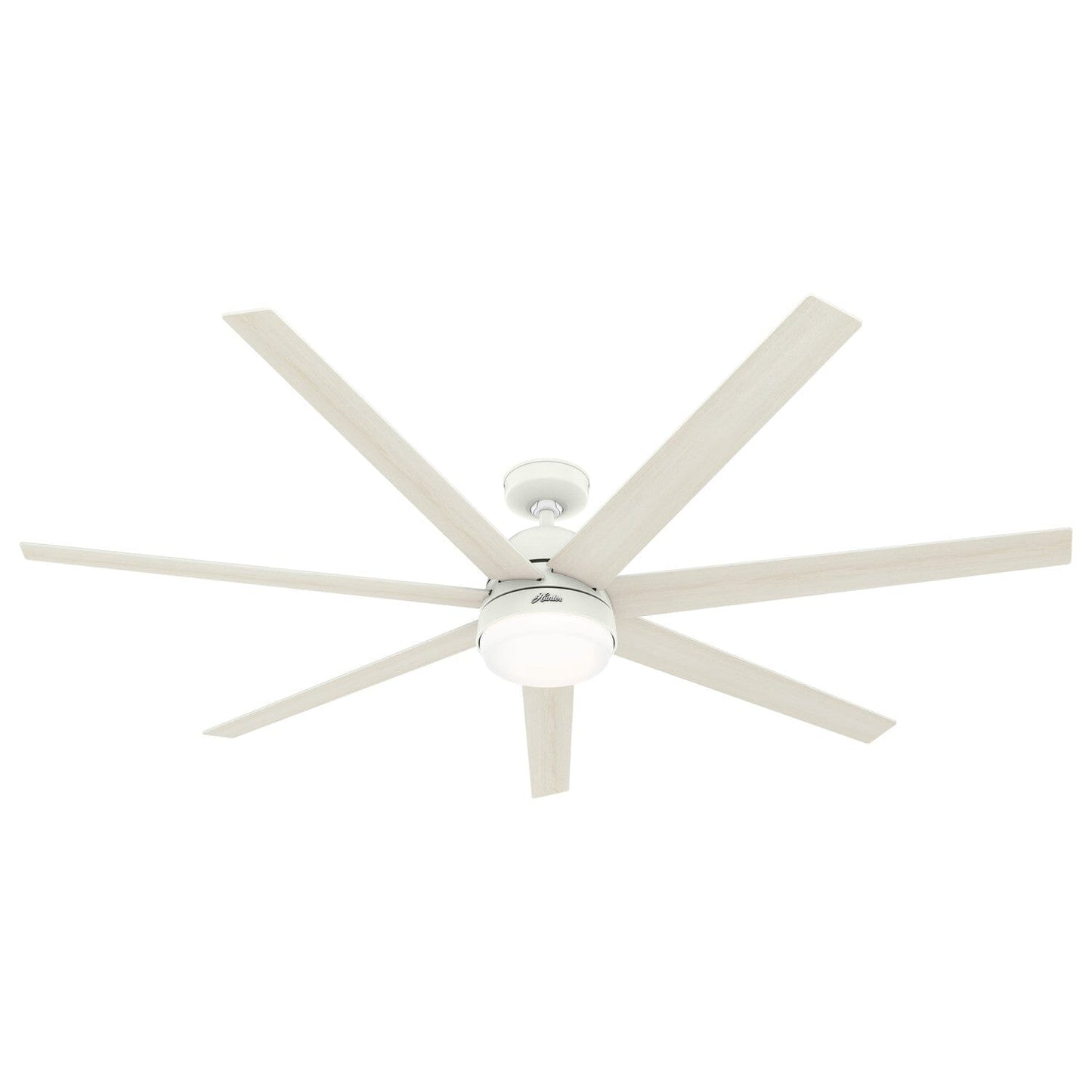 Phenomenon Indoor Smart Fan ENERGY STAR with LED Light 70 inch with Wall Control Ceiling Fans Hunter Matte White - Bleached Alder 