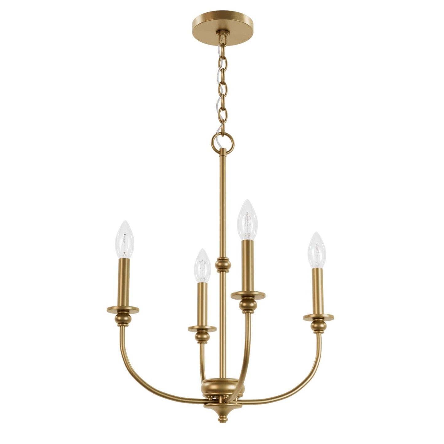 Southcrest 4 Light Chandelier 18 inch Lighting Hunter Luxe Gold - None 