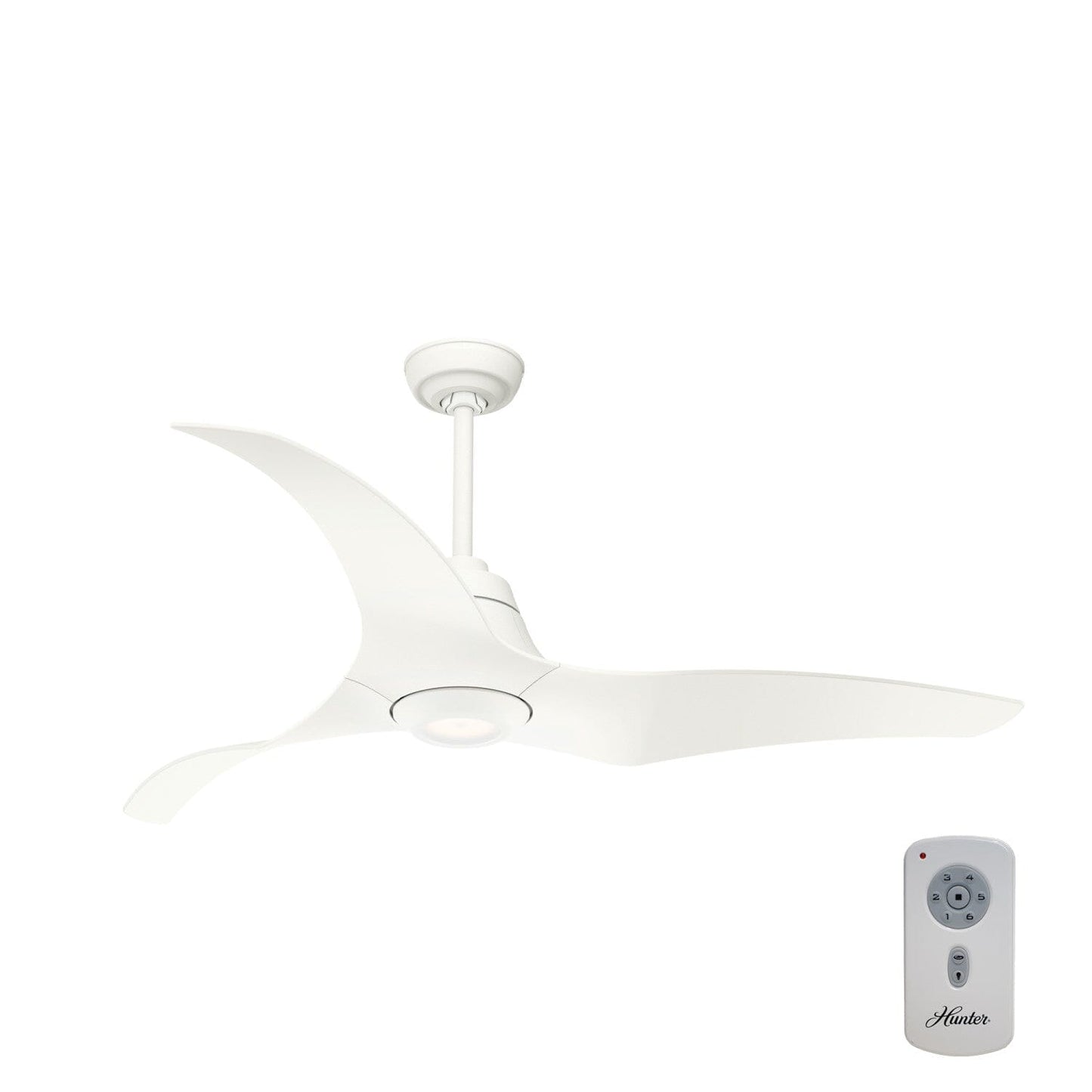 Stingray Outdoor ENERGY STAR DC with LED Light 60 inch with remote Ceiling Fans Casablanca Matte White - Matte White 