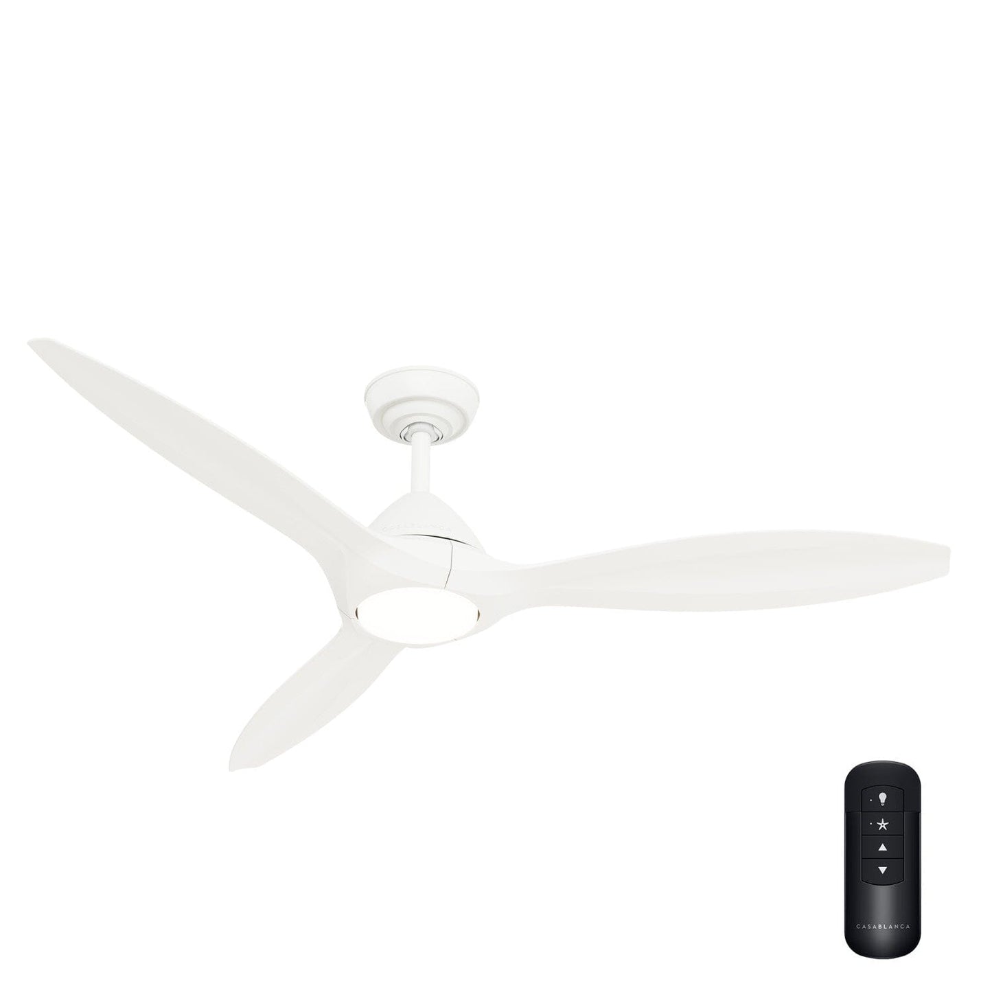 Surea Outdoor with LED Light 56 inch Ceiling Fans Hunter Casablanca Fresh White - Fresh White 