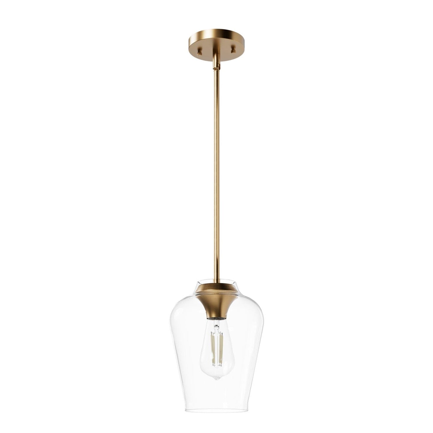 Vidria 1 Light 7.25 Inch Mini Pendant Lighting Hunter Alturas Gold - Clear 