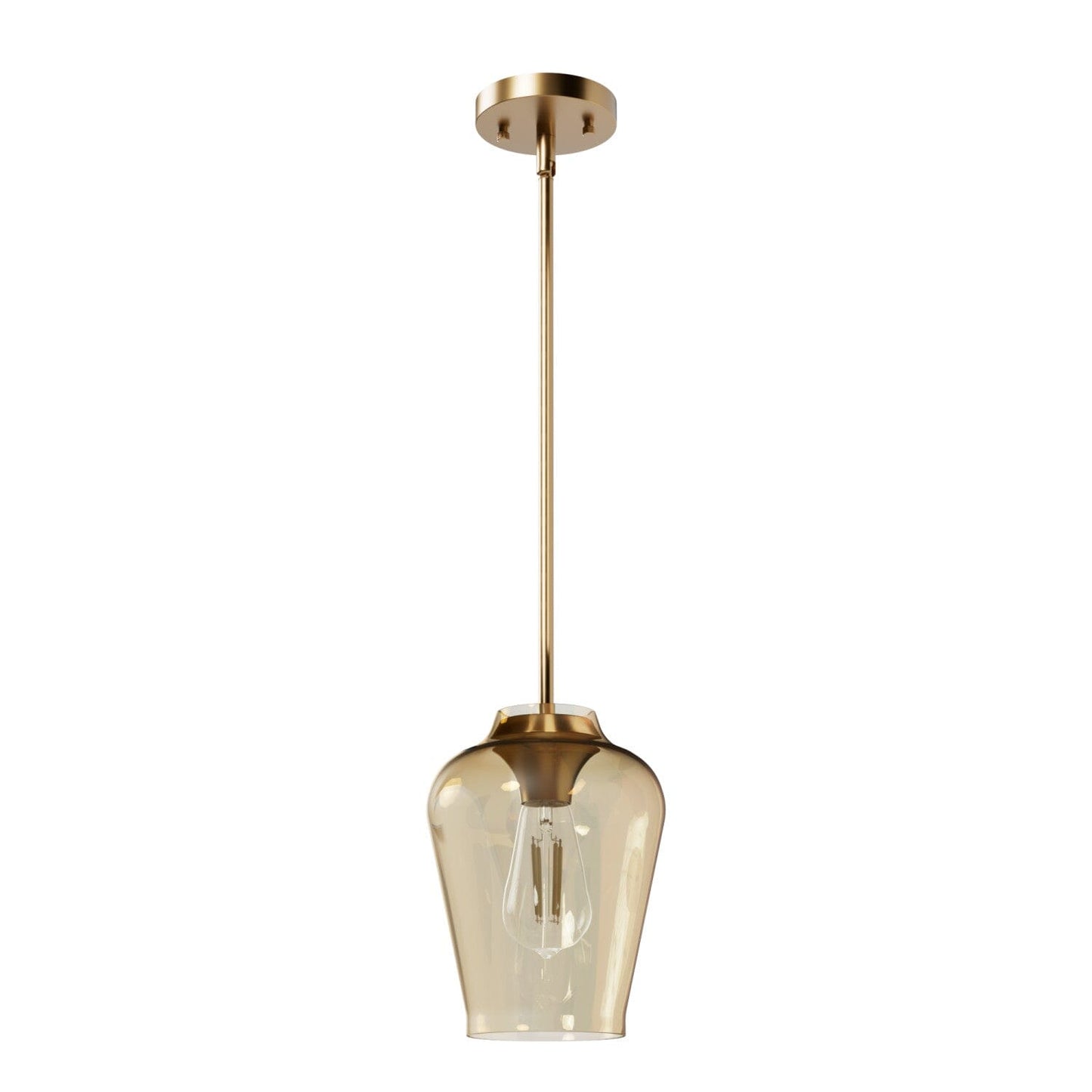 Vidria 1 Light 7.25 Inch Mini Pendant Lighting Hunter Alturas Gold - Amber Iridescent 