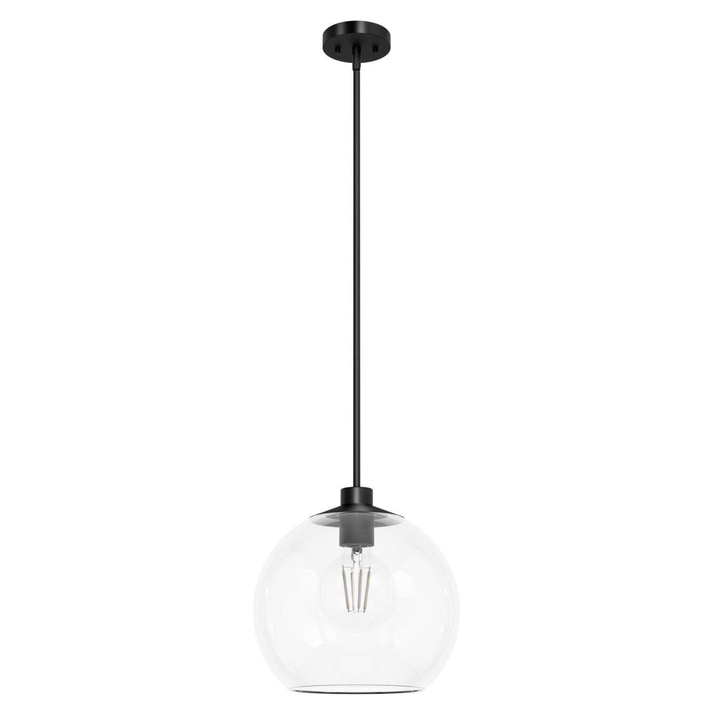 Xidane Large Pendant Lighting Hunter Matte Black - Clear 