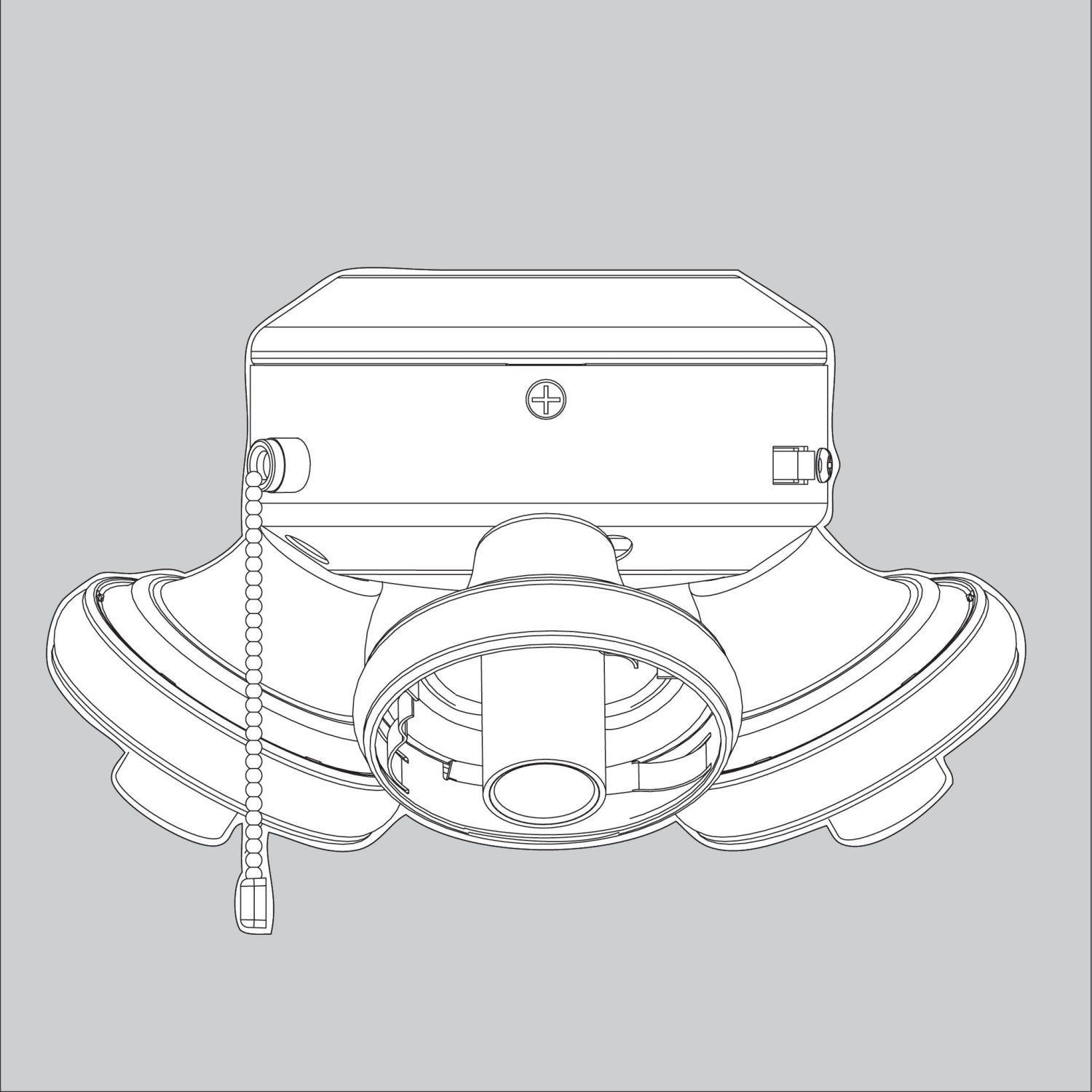 Switch Housing Assembly-Empty-Brushed Nickel - K005801214 Service Parts Hunter Casablanca 